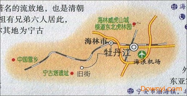 牡丹江至中国雪乡旅游路线地图 截图1