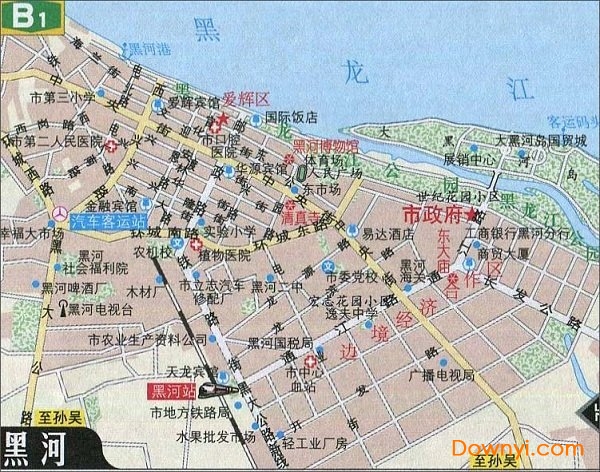 黑河自驾游路线图 1