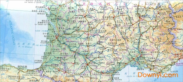 摩纳哥地图高清中文版 截图0
