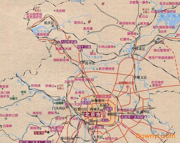 北京景点地图分布图 高清版0