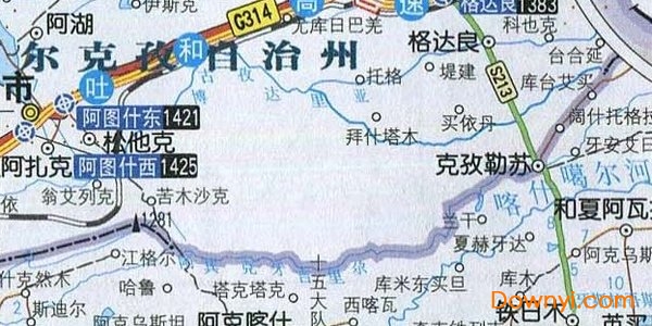 喀什附近自驾游地图高清版 免费版1