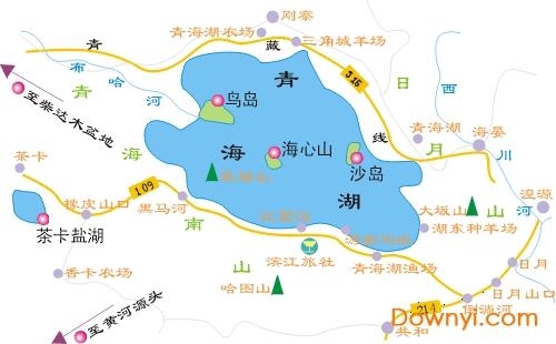 青海湖地图 高清版0