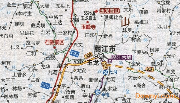 丽江旅游地图全图高清版 0