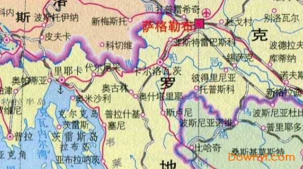 克罗地亚地图中文版