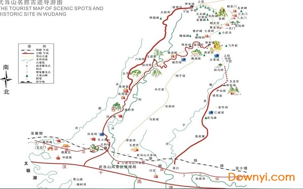 武当山景区游览图全图 中文免费版0