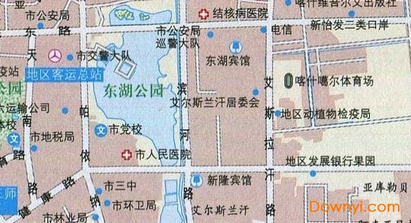 喀什各县分布地图