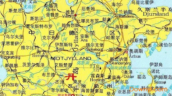 丹麦地图高清版大图