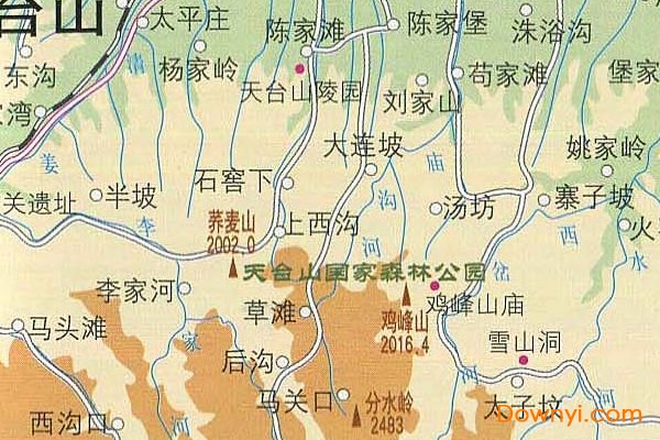 浙江天台山旅游地图全图 0