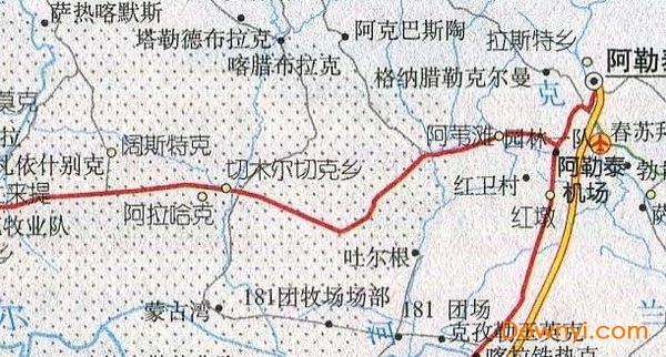 阿勒泰附近旅游地圖 免費版 1