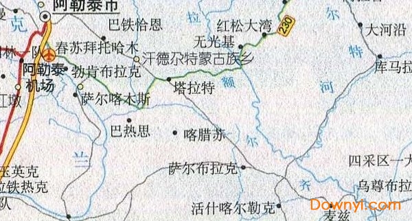 阿勒泰附近旅游地圖 免費版 2