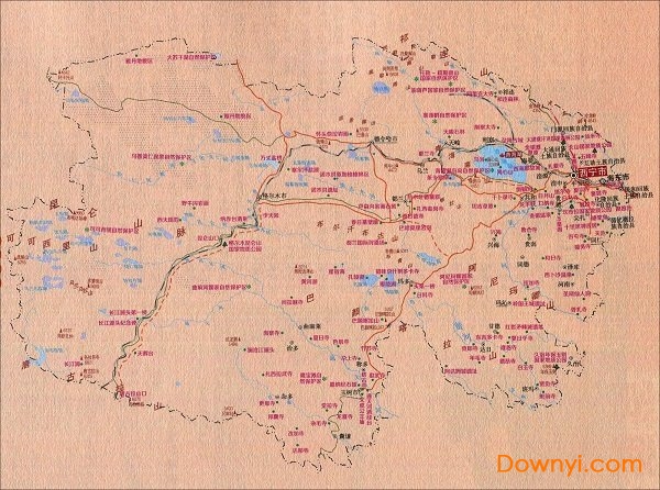 青海旅游资源分布图 0