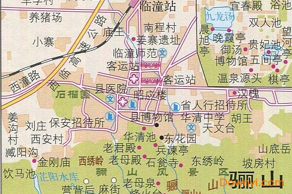 骊山旅游地图全图 0