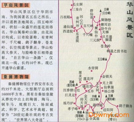 华山风景区地图全图 0