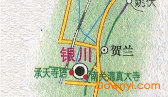银川至石嘴山旅游路线地图 截图1