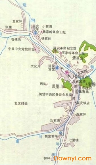 陕西延安旅游地图全图 0