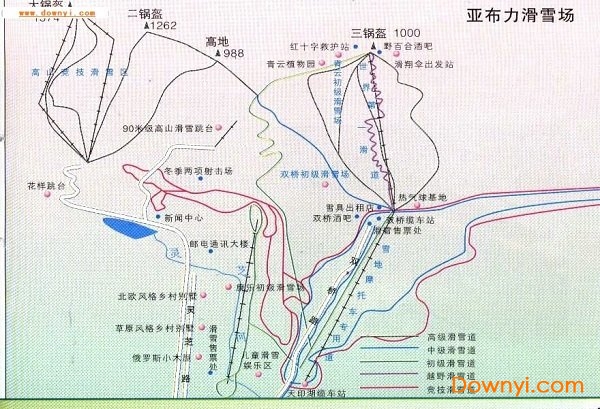 亚布力滑雪场旅游地图 v1.0 最新版1