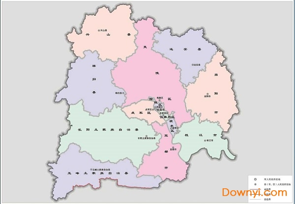 宜昌市行政地图