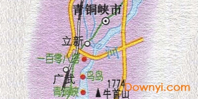 青铜峡水库到银川旅游路线地图