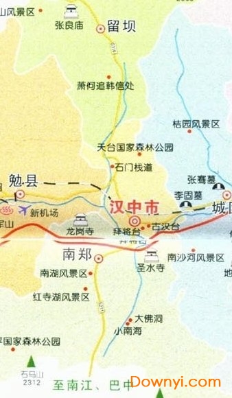 汉中旅游地图全图 0
