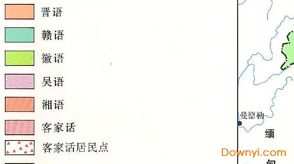 中国汉语方言分布图 截图0