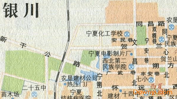 银川旅游交通地图高清版