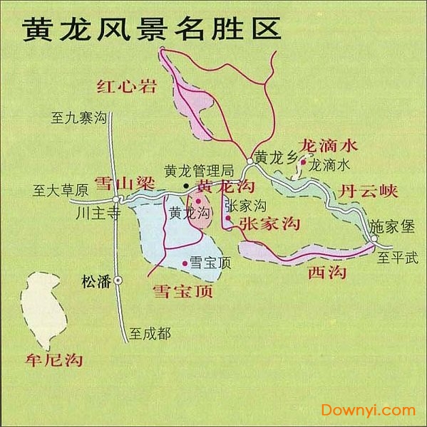 黄龙风景名胜区地图