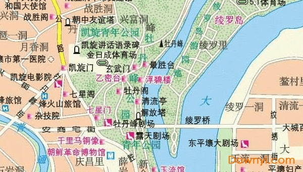 朝鲜平壤旅游地图高清版 0