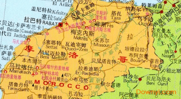 摩洛哥地图中文版 截图0