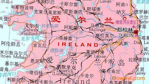 爱尔兰地图中文版全图 0