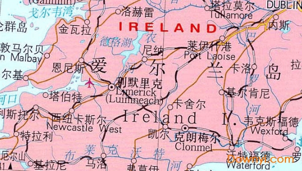 爱尔兰地图中文版全图 1