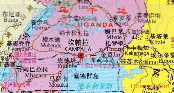 非洲乌干达地图中文版 截图1
