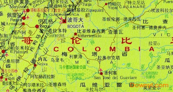 哥伦比亚地图中文版 截图0