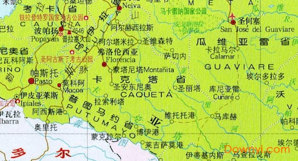 哥伦比亚地图中文版 1