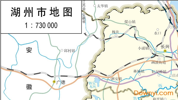 浙江省湖州地图全图 中文免费版 0