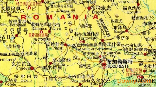 罗马尼亚地图中文版 0