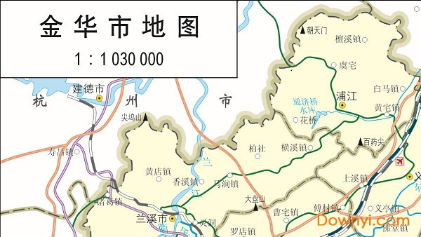 浙江金华地图