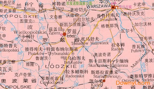 波兰地图高清中文版 截图1
