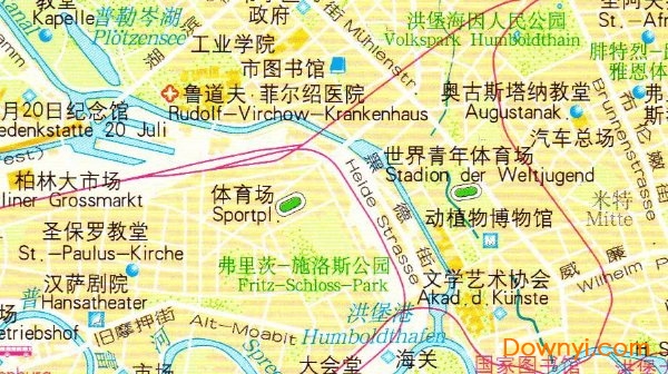 柏林分区旅游地图中文版 0