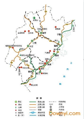 福建旅游地图高清版大图下载