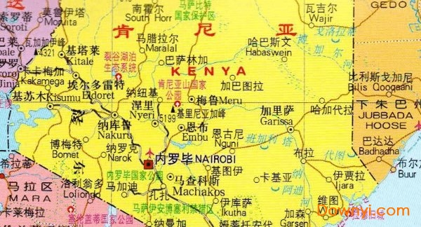 非洲肯尼亚地图高清版 0