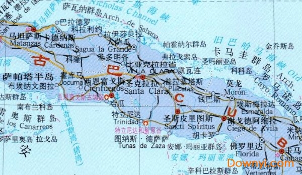古巴地图高清中文版 0
