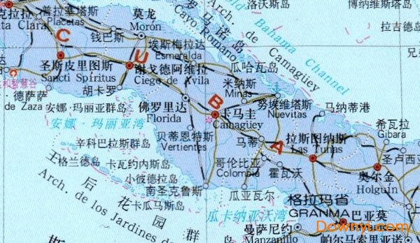 古巴地图高清中文版 1