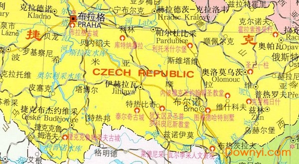 捷克地图中文版全图 0