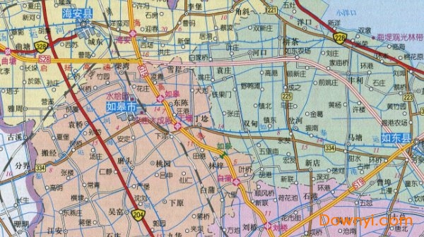 江苏南通市地图 大图版1