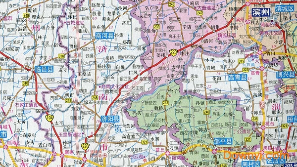 滨州地图高清版大图
