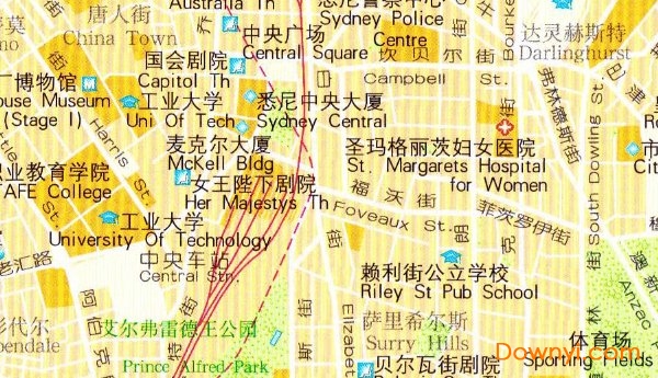 悉尼地图高清中文版 1