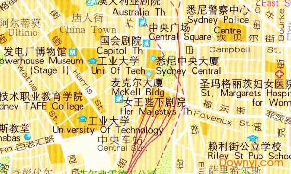 澳大利亚悉尼旅游地图 高清版1