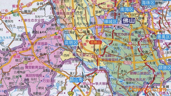 广东佛山地图全图高清版 中文最新版1