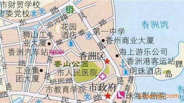 珠海市地图高清版大图 中文最新版0