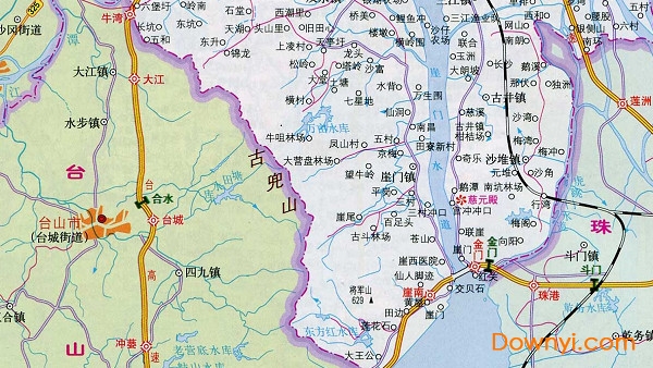 广东省江门市地图